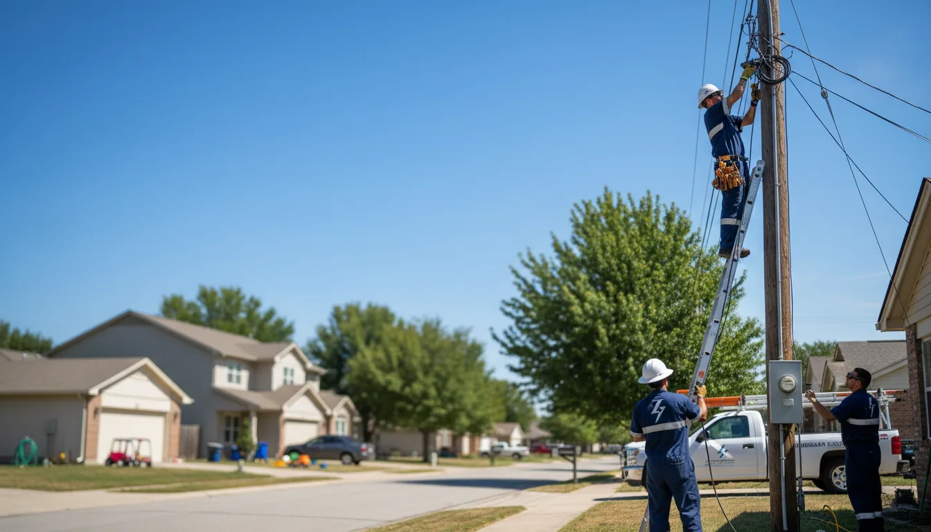 Residential electrician providing installation services in Shelton, NE
